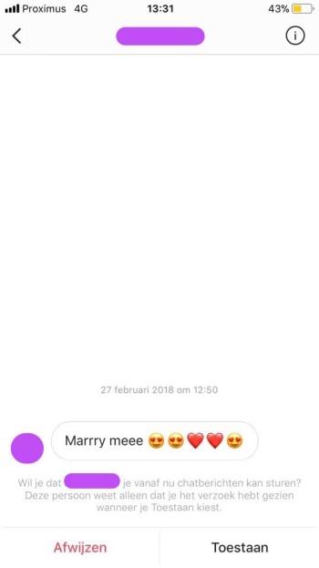 Iemand flirten
