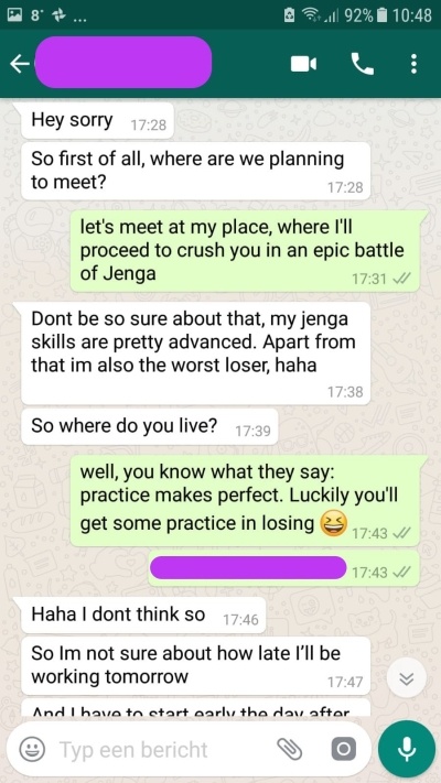 flirt keresztül whatsapp példák